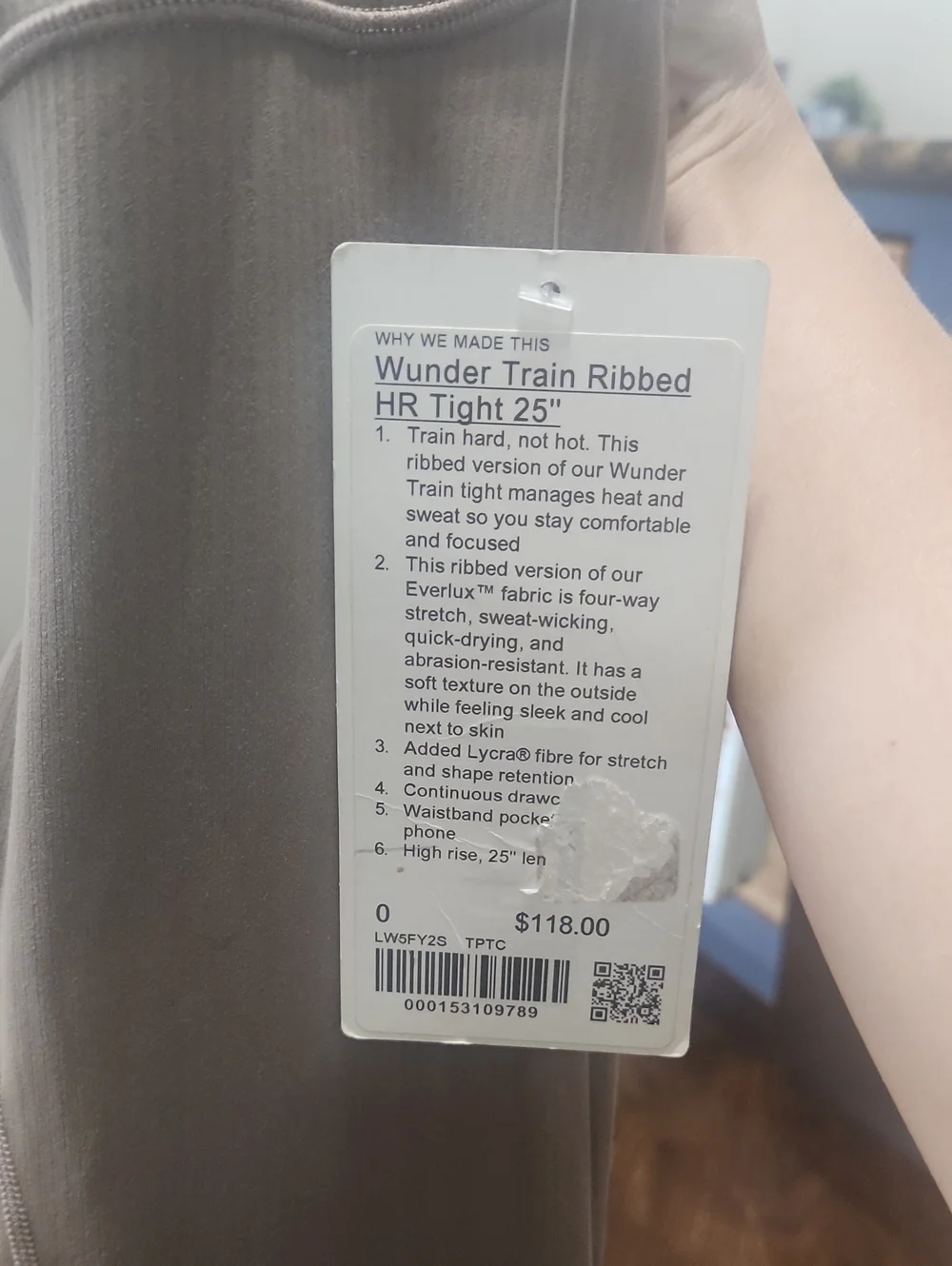 Lululemon Wunder Train Ribbed HR Size 0 NWT